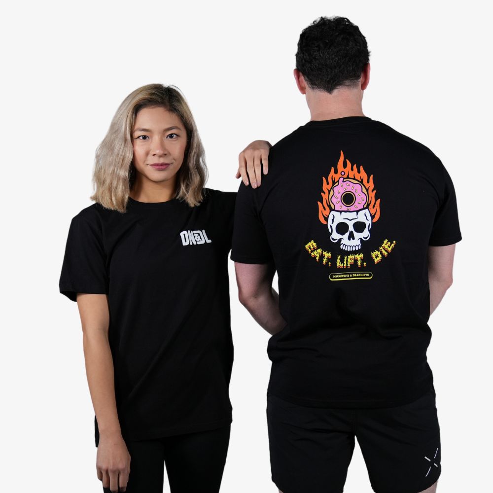 T-Shirt Donna Foil Print Flaming Pin, 100% Cotone, Manica Corta
