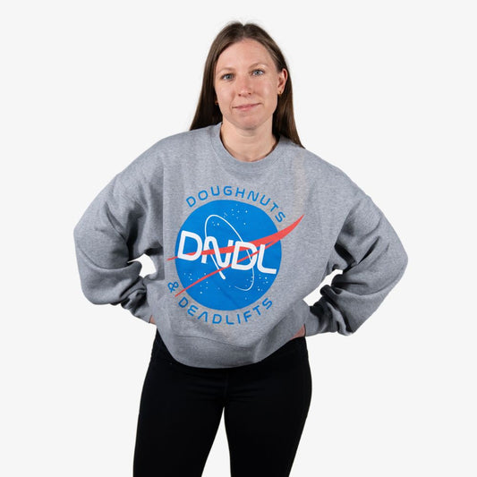 Space Forks Oversized Cropped Crewneck